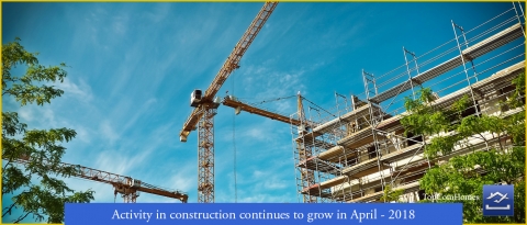 Activity in construction continues to grow in April - PMI